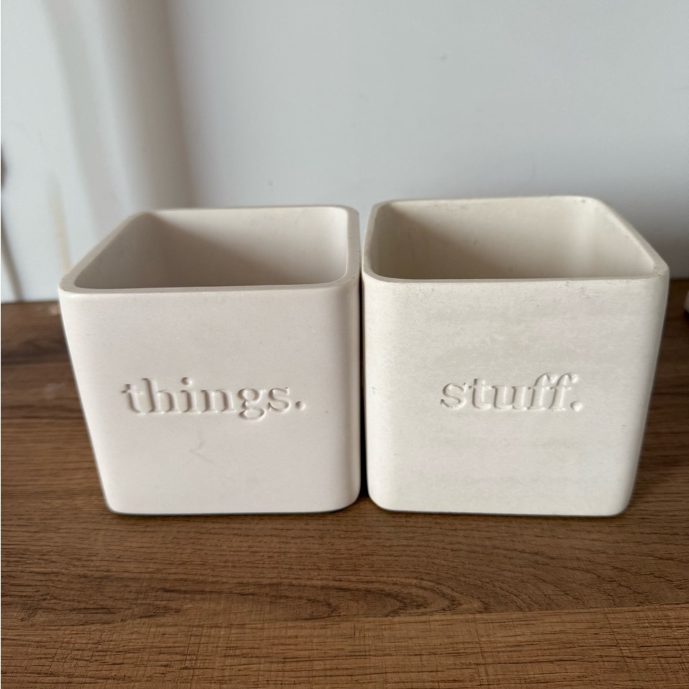 White Ceramic Storage Containers